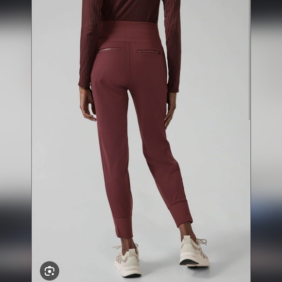 Athleta Decadent Chocolate Velvet Stripe Jogger Size Small In Excellent Cond - Picture 3 of 11